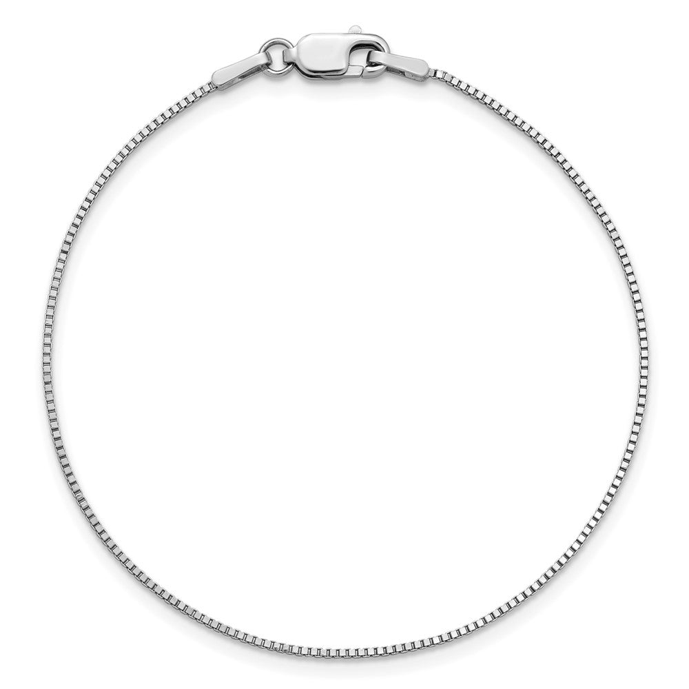 14k White Gold .95mm Box Chain - Product Photo