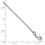 14k White Gold .95mm Box Chain - Product Photo