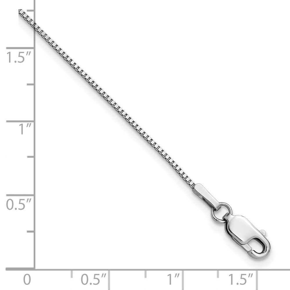 14k White Gold .95mm Box Chain - Product Photo