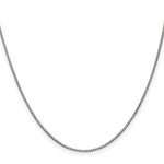 14k White Gold 1mm Box Chain - Product Photo