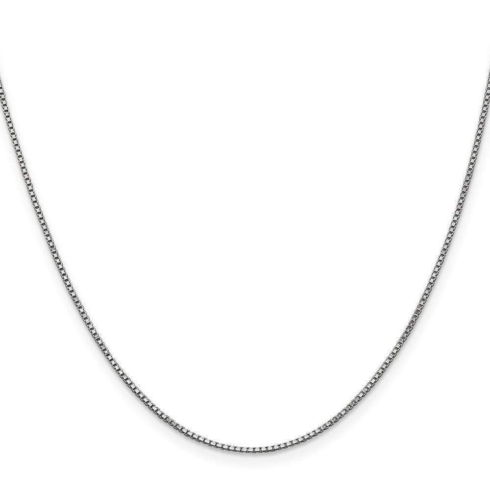 14k White Gold 1mm Box Chain - Product Photo