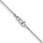 14k White Gold 1mm Box Chain - Product Photo