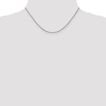 14k White Gold 1mm Box Chain - Product Photo