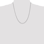 14k White Gold 1mm Box Chain - Product Photo