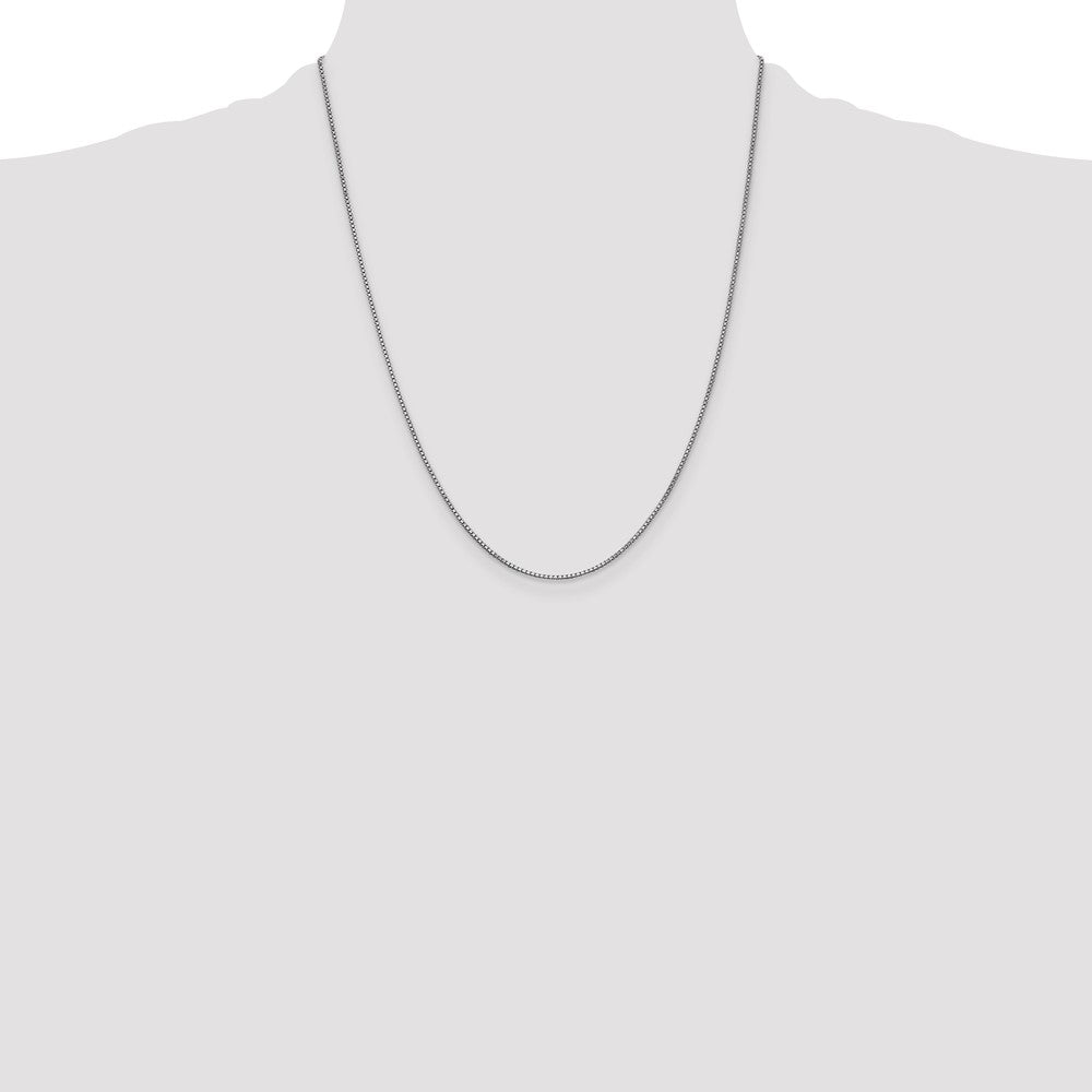 14k White Gold 1mm Box Chain - Product Photo