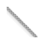 14k White Gold 1mm Box Chain - Product Photo