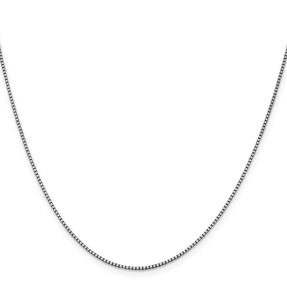 14k White Gold 1.05mm Box Chain - Product Photo