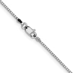 14k White Gold 1.05mm Box Chain - Product Photo