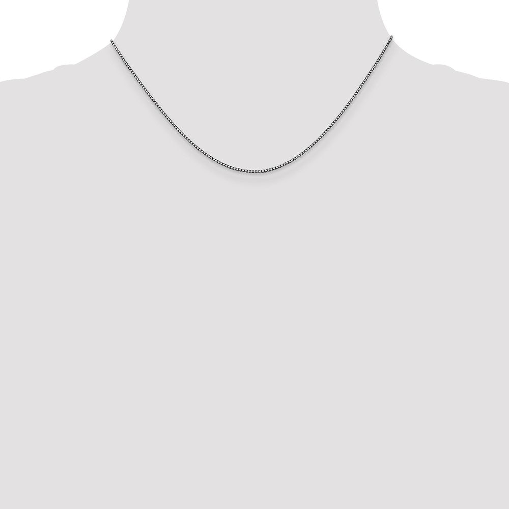 14k White Gold 1.05mm Box Chain - Product Photo