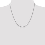 14k White Gold 1.05mm Box Chain - Product Photo