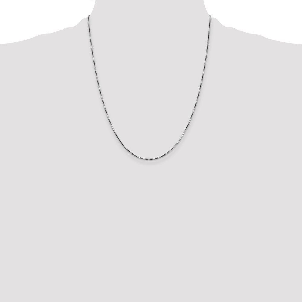 14k White Gold 1.05mm Box Chain - Product Photo