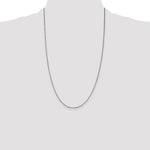 14k White Gold 1.05mm Box Chain - Product Photo