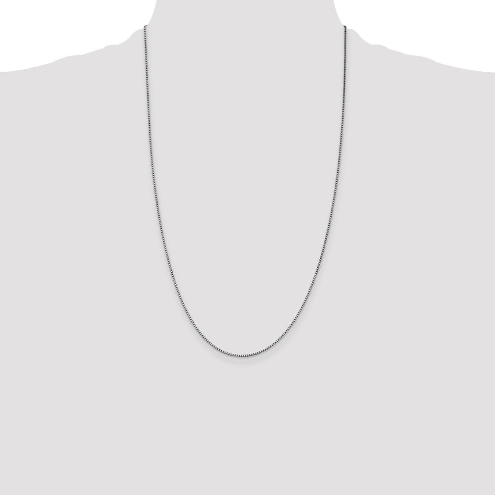 14k White Gold 1.05mm Box Chain - Product Photo