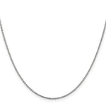 14k White Gold 1.1mm Box Chain - Product Photo