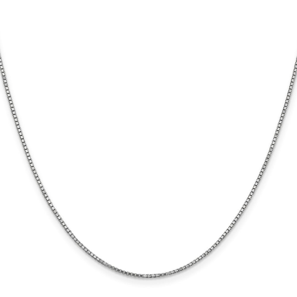 14k White Gold 1.1mm Box Chain - Product Photo