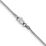 14k White Gold 1.1mm Box Chain - Product Photo
