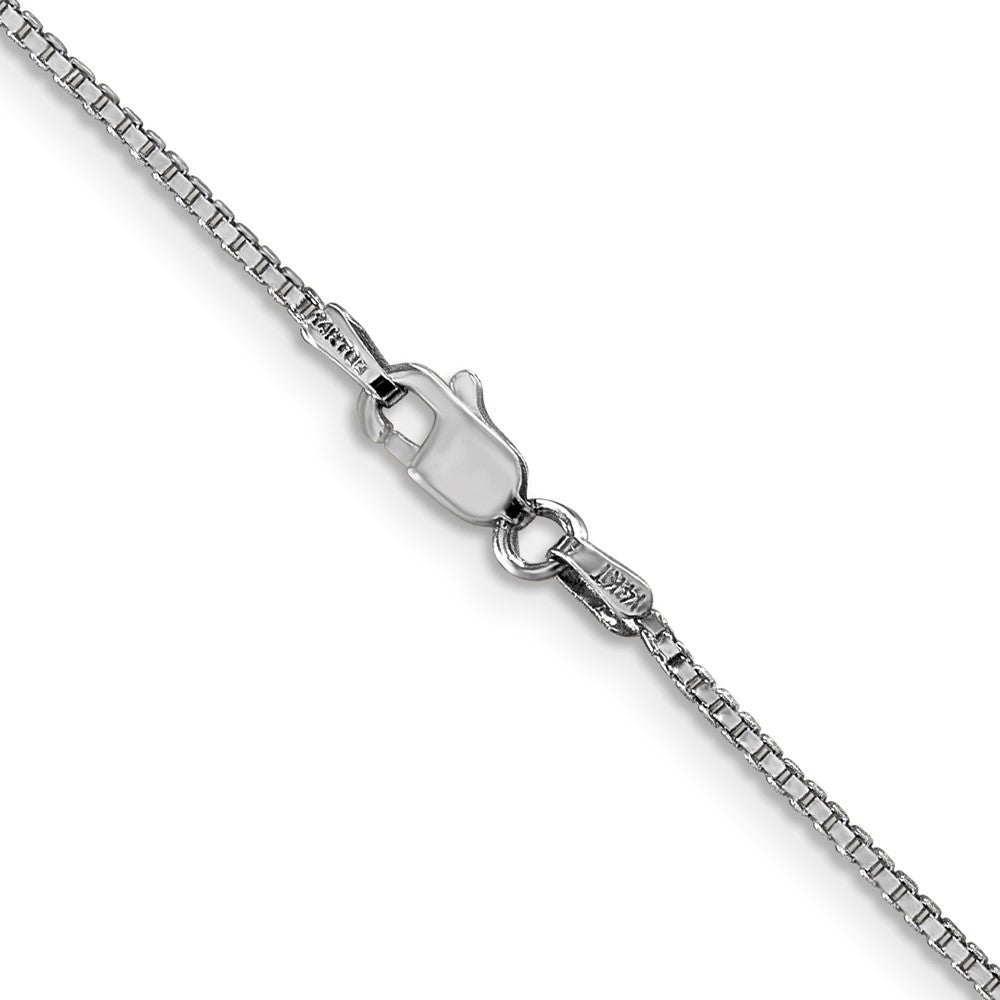 14k White Gold 1.1mm Box Chain - Product Photo