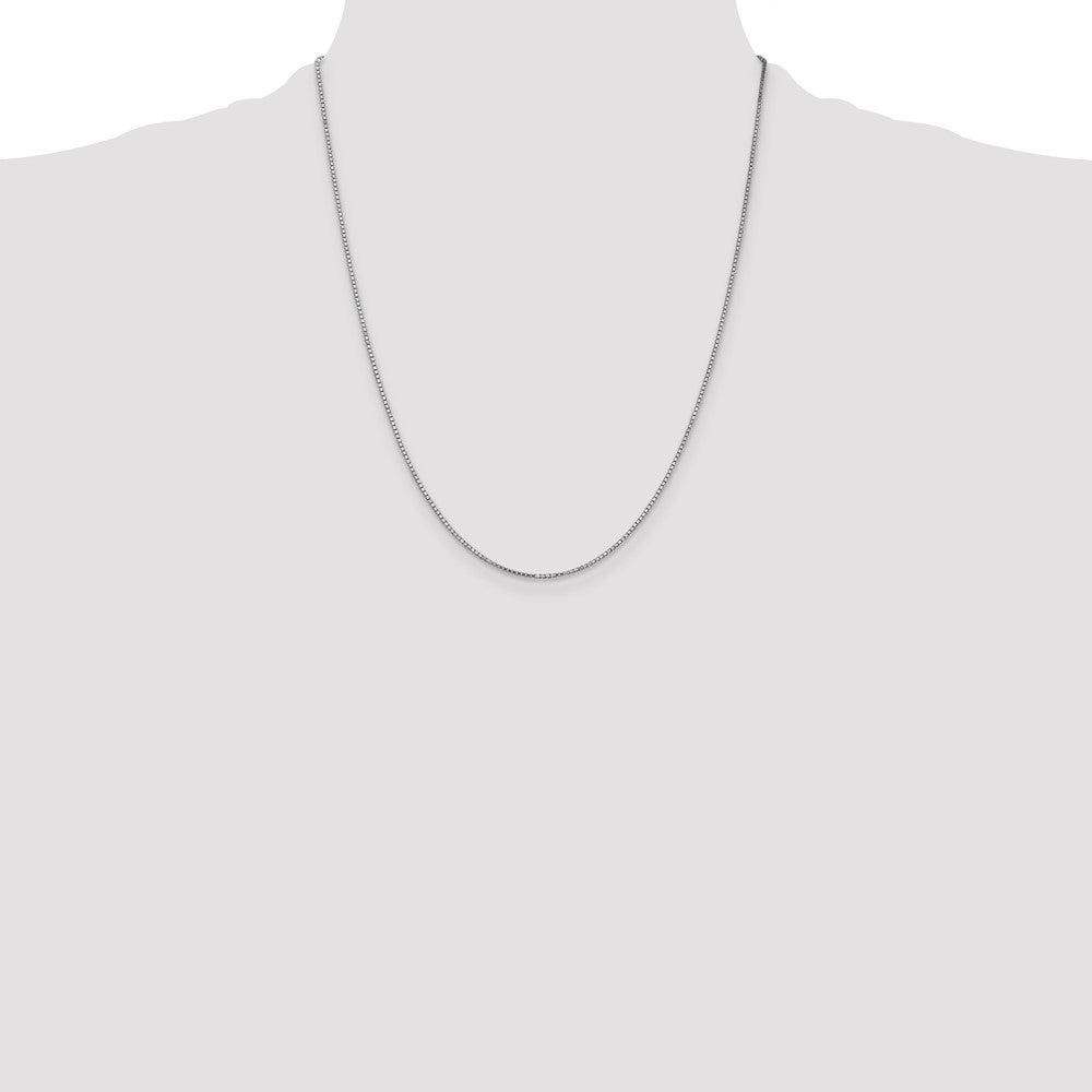 14k White Gold 1.1mm Box Chain - Product Photo
