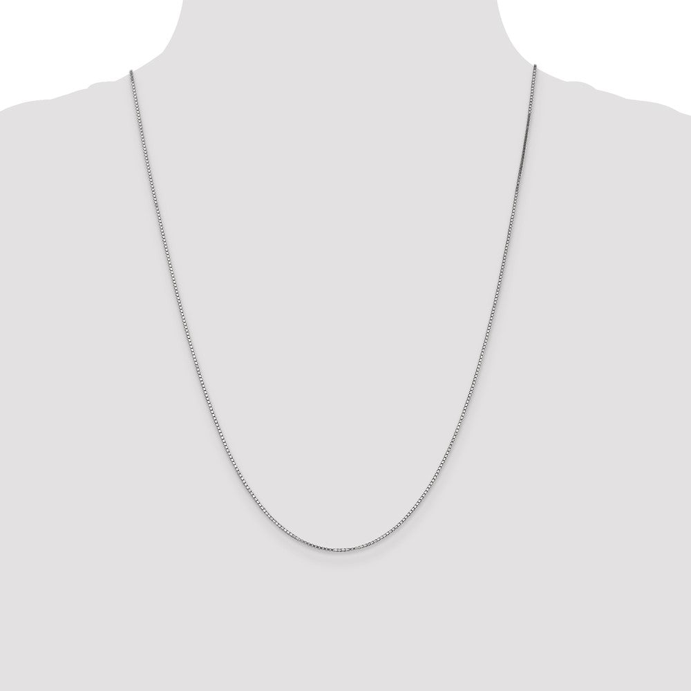 14k White Gold 1.1mm Box Chain - Product Photo