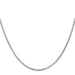 14k White Gold 1.3mm Box Chain - Product Photo
