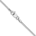 14k White Gold 1.3mm Box Chain - Product Photo