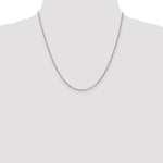 14k White Gold 1.3mm Box Chain - Product Photo