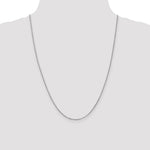 14k White Gold 1.3mm Box Chain - Product Photo
