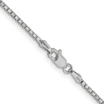 14k White Gold 1.5mm Box Chain - Product Photo