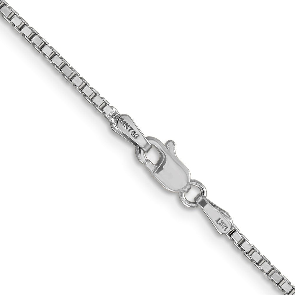 14k White Gold 1.5mm Box Chain - Product Photo