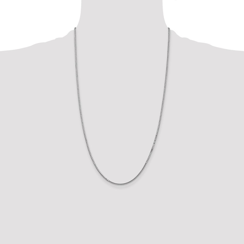 14k White Gold 1.5mm Box Chain - Product Photo