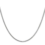 14k White Gold 1.9mm Box Chain - Product Photo
