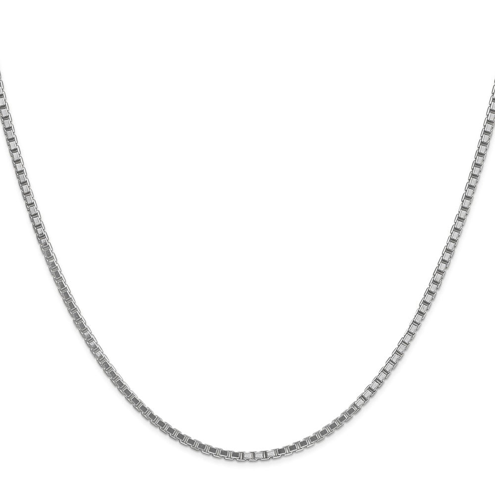 14k White Gold 1.9mm Box Chain - Product Photo