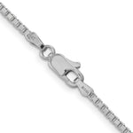 14k White Gold 1.9mm Box Chain - Product Photo