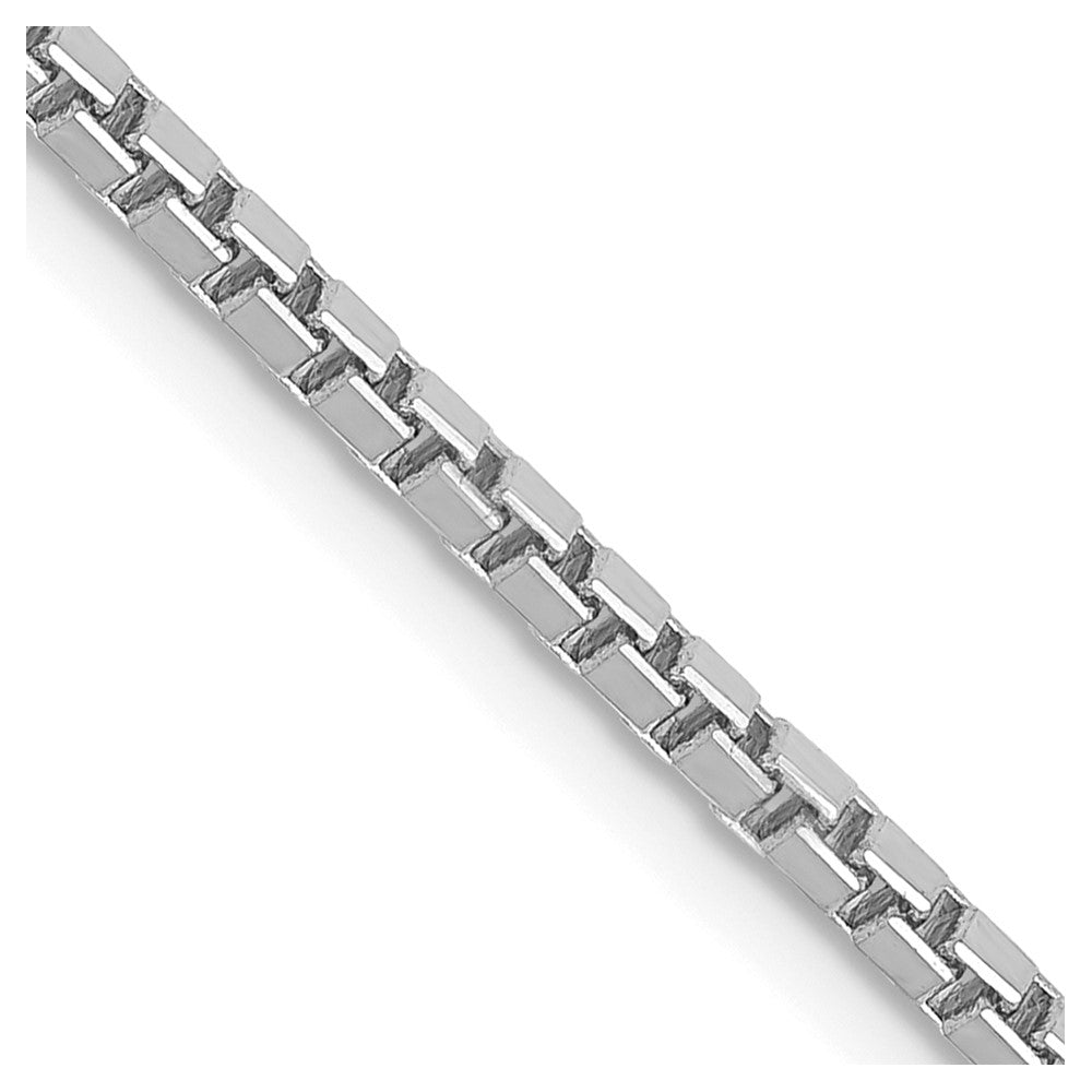 14K White Gold 1.9mm Box Chain Necklace 16"-30"