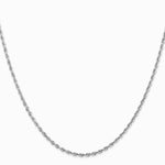 14K White Gold 2.0mm Diamond-Cut Quadruple Rope Chain Necklace 16"-30" - Product Photo