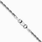 14K White Gold 2.0mm Diamond-Cut Quadruple Rope Chain Necklace 16"-30" - Product Photo