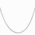 14K White Gold .6mm Round Snake Chain Necklace 16"-24" - Product Photo