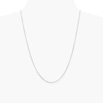 14K White Gold .6mm Round Snake Chain Necklace 16"-24" - Product Photo