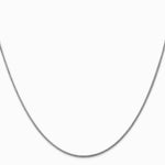 14K White Gold 1.6 mm Round Snake Chain Necklace 16"-30" - Product Photo