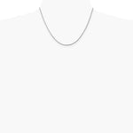 14K White Gold 1.6 mm Round Snake Chain Necklace 16"-30" - Product Photo