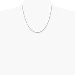 14K White Gold 1.6 mm Round Snake Chain Necklace 16"-30" - Product Photo