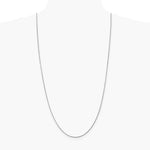 14K White Gold 1.6 mm Round Snake Chain Necklace 16"-30" - Product Photo