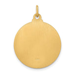 14K Yellow Gold Jesus Medal Pendant - Product Photo