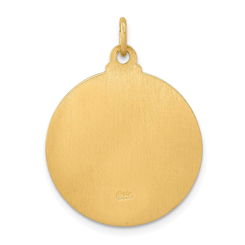 14K Yellow Gold Jesus Medal Pendant - Product Photo