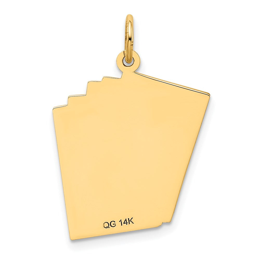 14k Enameled Royal Flush Playing Cards Charm - Product Photo