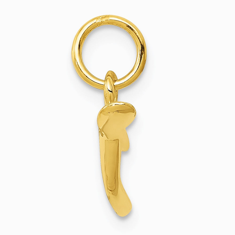 14K Yellow Gold Wishbone Charm - Product Photo