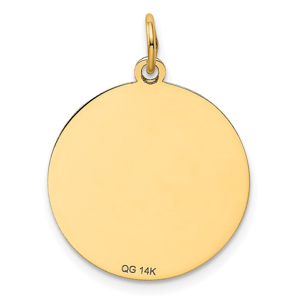 14k Poodle Disc Charm - Product Photo