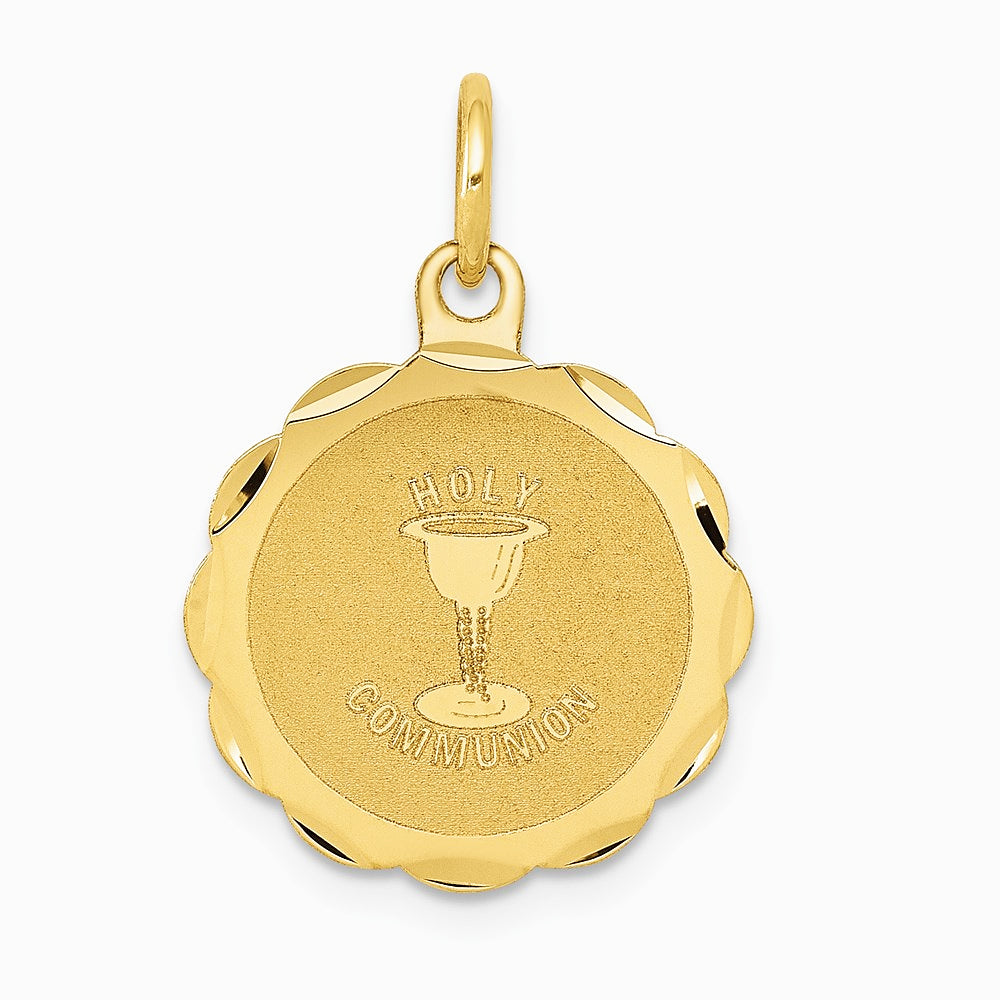 14K Yellow Gold Holy Communion Disc Charm