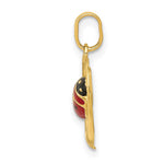 14k Enameled Ladybug in Heart Charm - Product Photo