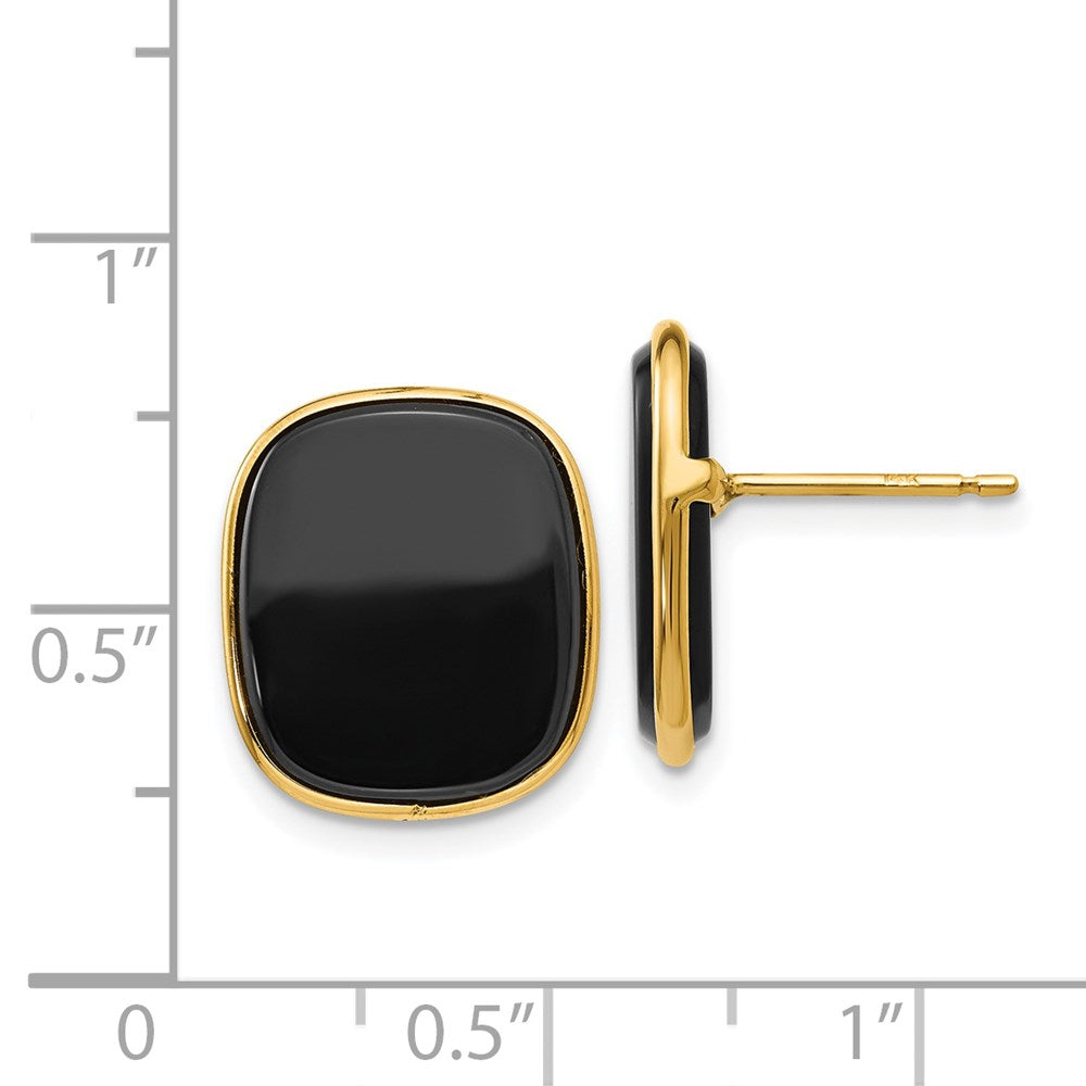 14k Black Onyx Earrings - Product Photo
